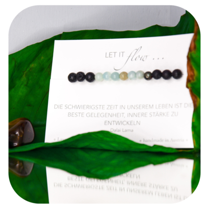 Lava  Amazonit Armband 6mm