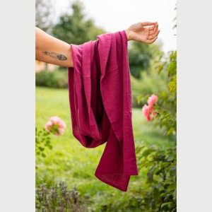 Musselin Schal – Cherry Red