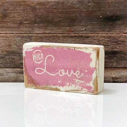 Holzschild "With Love"