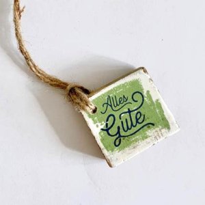 Geschenkanhänger grün
