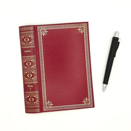 Notizbuch aus altem Buch "Schiller"