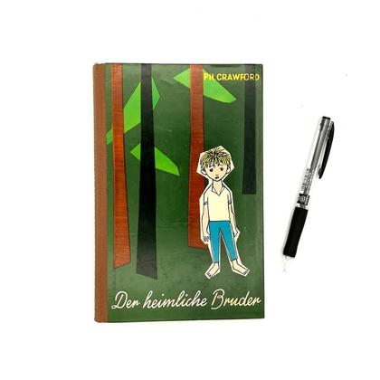 Notizbuch aus altem Buch "Der heimliche Bruder"