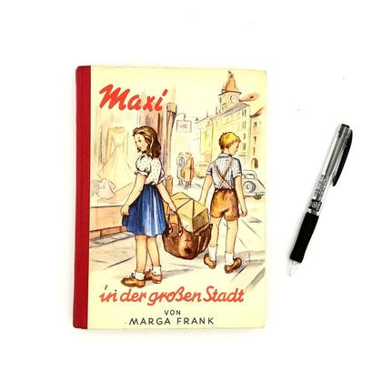Notizbuch aus altem Buch "Maxi in der großen Stadt"