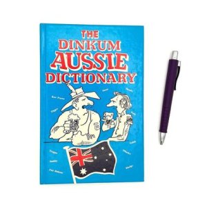 Notizbuch aus altem Buch „Aussie Dictionary“