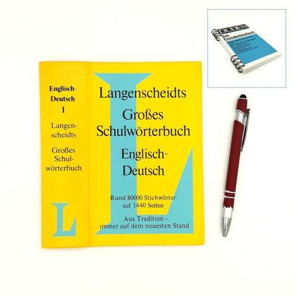 Notizbuch aus altem Buch "Wörterbuch Englisch-Deutsch"