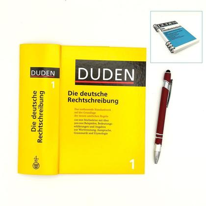 Notizbuch aus altem Duden "Die deutsche Rechtschreibung"