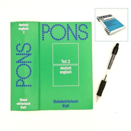 Notizbuch aus altem Wörterbuch "Pons Deutsch-Englisch"