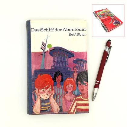 Notizbuch aus altem Buch "Schiff der Abenteuer"