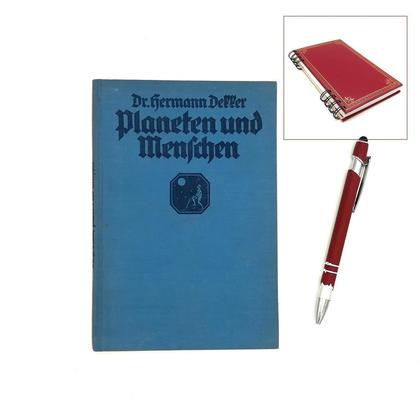 Notizbuch aus altem Schulbuch "Planeten und Menschen"