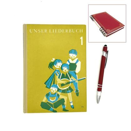 Notizbuch aus altem Schulbuch "Liederbuch"