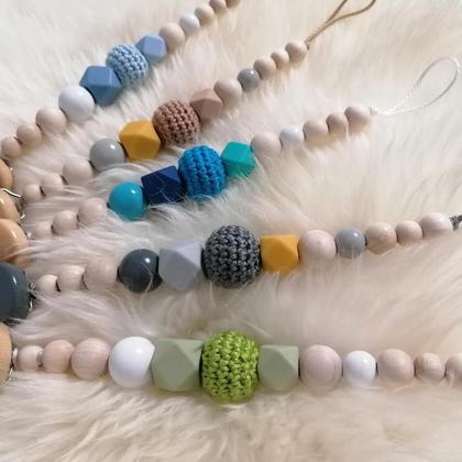 Schnullerkette mit Häkelperle