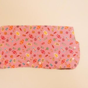 Kinderwagenmuff „Rosa gestreifte Zuckerln“
