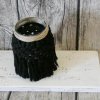 Makramee Teelichtglas mittel "schwarz 2" - Image 2