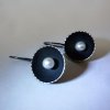 Ohrhänger Schale mit Perle Sterlingsilber oxidiert - Image 2