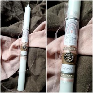 TAUFKERZE/Stabkerze „RAINBOW“ inkl. Aufbewahrungsschachtel