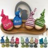 EIERHAUBE MIT WUNSCHNAME - FREIE FARBWAHL "STREIFEN"