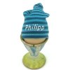 EIERHAUBE MIT WUNSCHNAME - FREIE FARBWAHL "STREIFEN" - Image 4