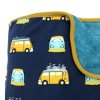 KUSCHELDECKE RIESENGROSS (ca.130x190cm) - Busse blau/gelb/mint - Image 2