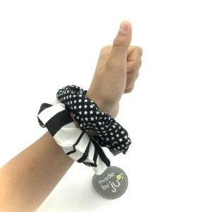 2 SCRUNCHIES SCHWARZ/WEISS