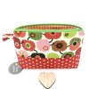 KOSMETIKTASCHE/NECESSAIRE - Äpfel bunt/rot