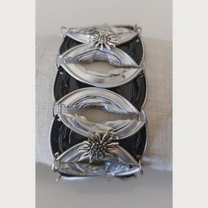 upcycling: Trachten – Armband aus Kaffeekapseln – anthrazit
