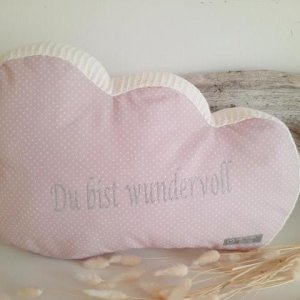 Motivationskissen rosa Punkte