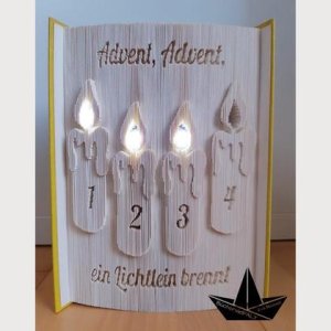Adventskranz – gefaltetes Buch