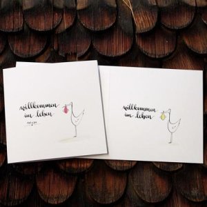 Karte ‚willkommen im leben‘