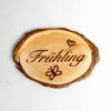 Gravierte Astscheibe "Frühling"