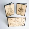 Holz Weihnachtskarte Schneeflockenkugel "Frohe Weihnachten" - Image 4