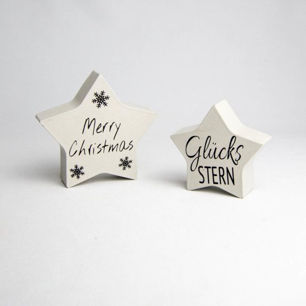 Beton-Stern "Merry Christmas" - groß - Image 3