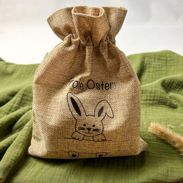 Personalisiertes Ostersäckchen Hase mit Schild klein - Image 2