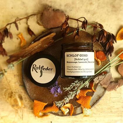 Duftkerze "Schlof guad" im 60ml Glas