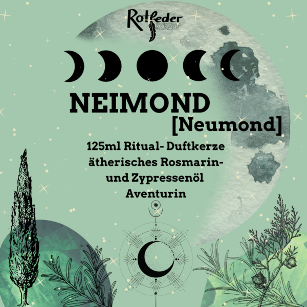 Duftkerze "Neimond" im 125ml Glas mit schwarzem Deckel - Image 4