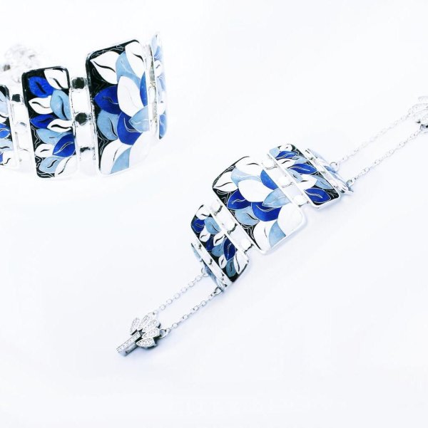 Armband "Blätter" von Cloisonne Enamel