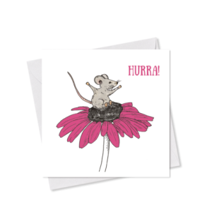 MINI-GRUSSKARTE *Hurra*, 9×9 cm