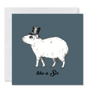 GRUSSKARTE *Like a Sir* , 14 x 14 cm