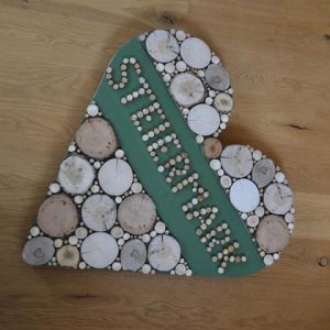 XL Holzherz 75×75 cm Steiermark Holzdeko Wandbild Holzdekoration handmade Unikat