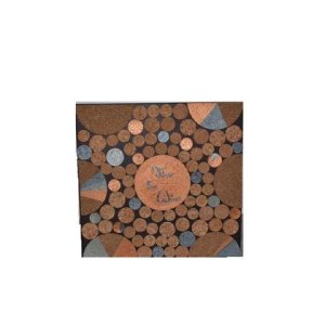 Holzbild „Wein“ Holz Kork Dekoration Schriftbild Bild Wandbild handmade