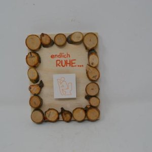 Holzbild Minibild 16x13cm Holz Deko Wanddeko „Ruhe“ Wandbild Holzdeko handmade