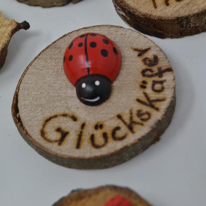Holz Glücksbringer 5er-Set Silvester 4