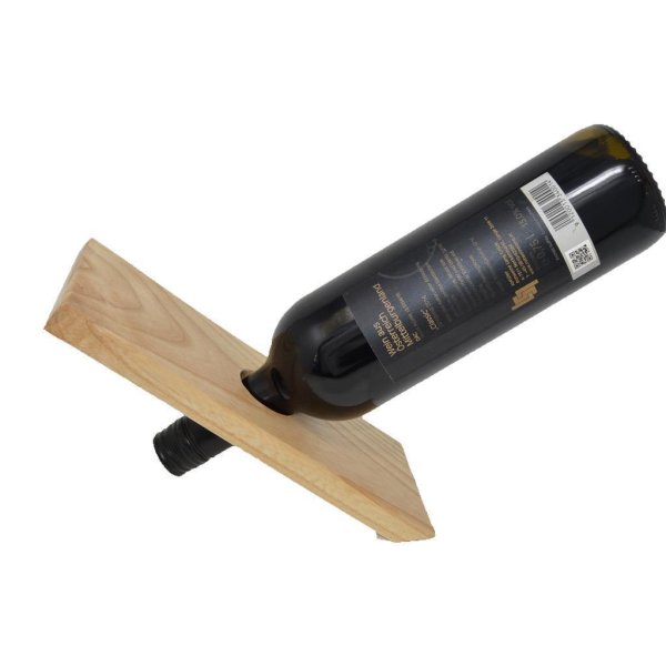 Schwebender Weinflaschenhalter aus Holz Flaschenhalter Esche 24x9