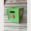 Aufbewahrungsbox  aus Filz  grün mit Frosch - Image 3