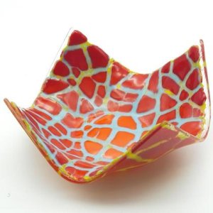 Glasschale Crackle