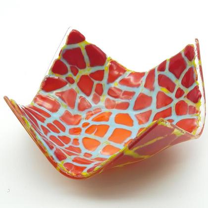Glasschale Crackle