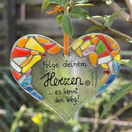Herzschild "Folge deinem Herzen" 2