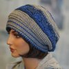 Haube - Lea - hellgrau mit blau - Image 2