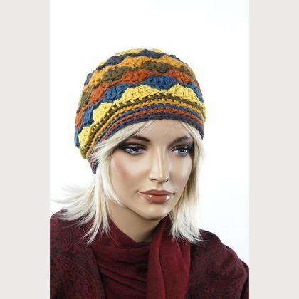 Haube - "Eva" - Herbstfarben