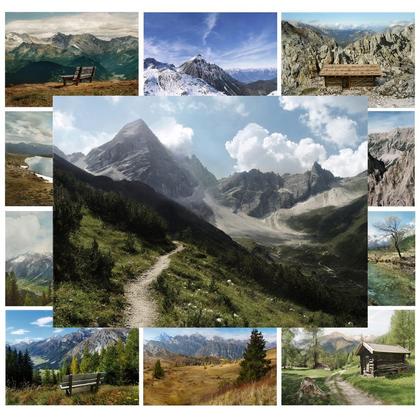 Postkarten -Set 'Berge' 1 (12 x 2 Stück)