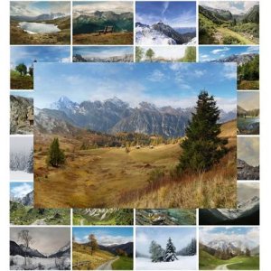 Postkarten -Set ‚Berge‘ (24 Stück)